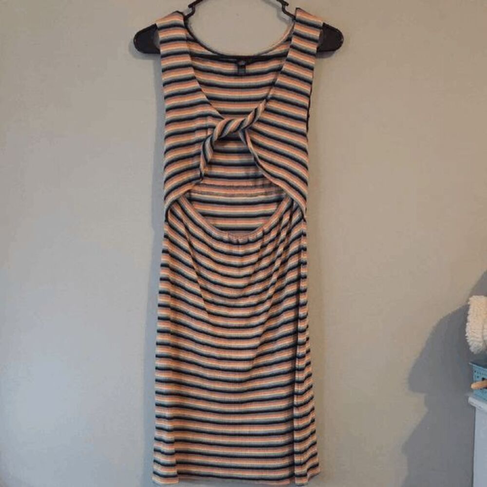 Volcom Lil Knit Twist Striped Dress